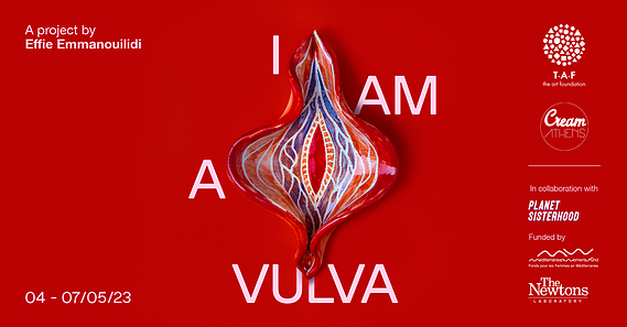 I AM A VULVA exhibition banner