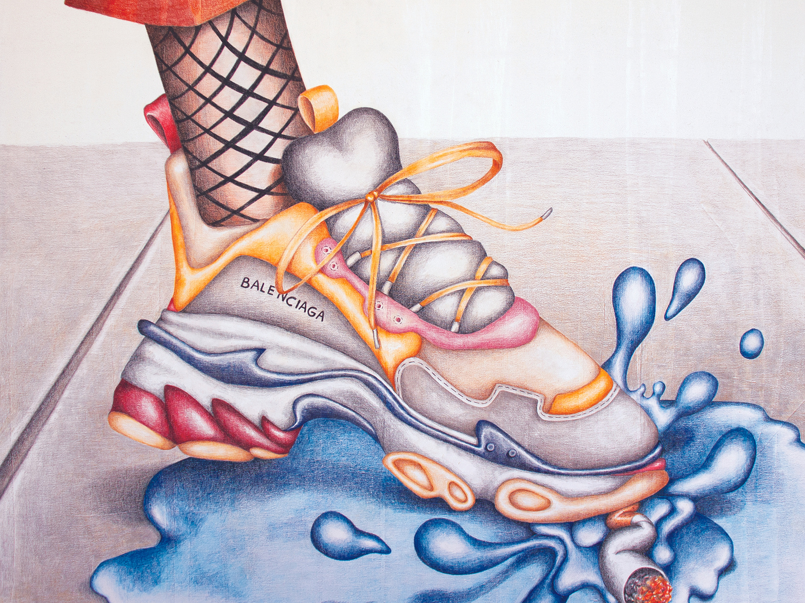 Whipped exhibition banner